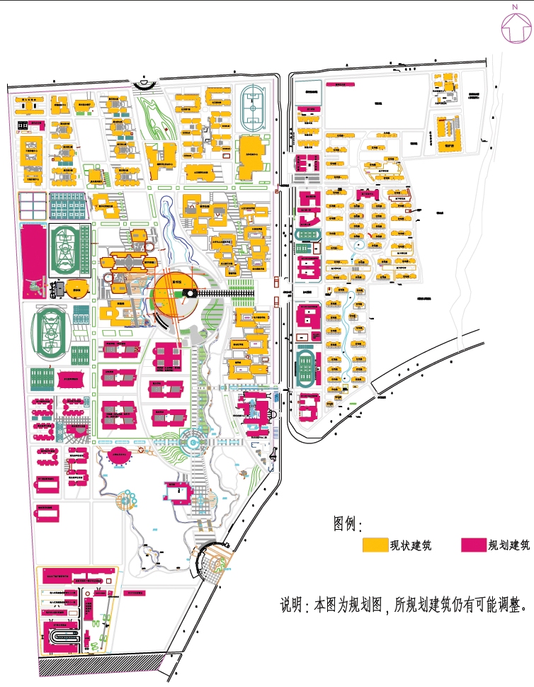 西北工業大學校園規劃總平面圖